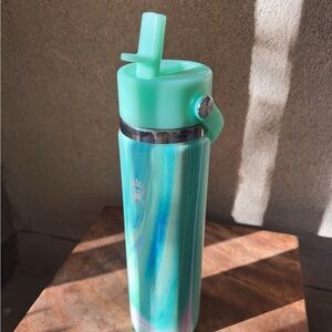 24 oz Wide Mouth With Flex Straw jelly green Hydro Flask Water Bottle